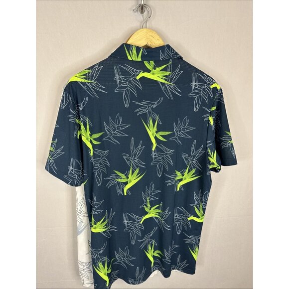 Adidas Oasis Golf Polo Shirt Lot of 2 Floral Print Performance Mens M - Picture 7 of 11